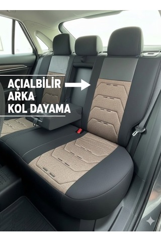 Oto Koltuk Kılıf Kahverengi Siyah