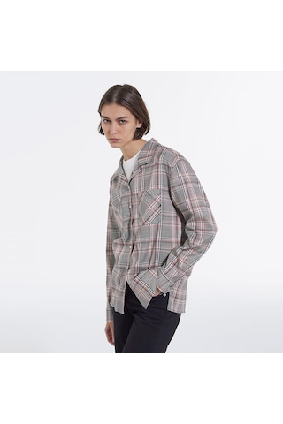 The Kooples Kadın Ekoseli Gri Gömlek