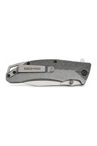 Swisstech Katlanır Cep Kamp Çakısı - Swiss+tech - St014005 Gri