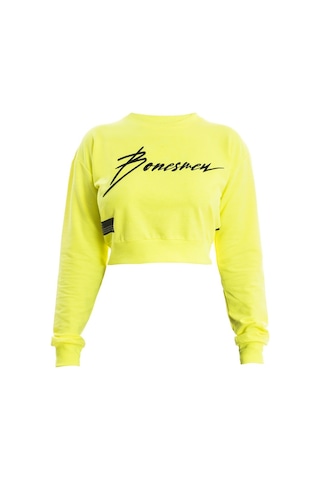 Bonesmen Kadın Sarı Kapüşonlu Sweatshirt