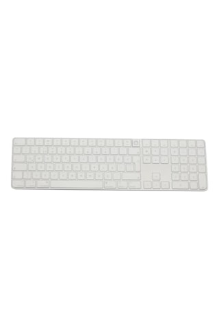 Apple Magic Keyboard 3 A2520 Numerik Türkçe Q Klavye Koruyucu Iso Ters L Enter Uyumlu Ultra İnce Clear Silikon Kaplama Toz Ve Sıvı Koruma Transparent Keyboard Cover Şeffaf