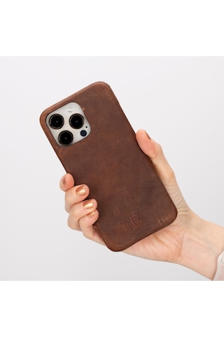 Bouletta Apple Uyumlu iPhone 15 Pro Max Deri Arka Kapak F360 G2