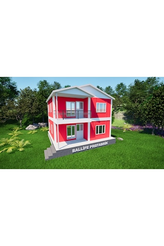 Ballife Prefabrik 118 M2 Standart Dubleks Prefabrik Konut
