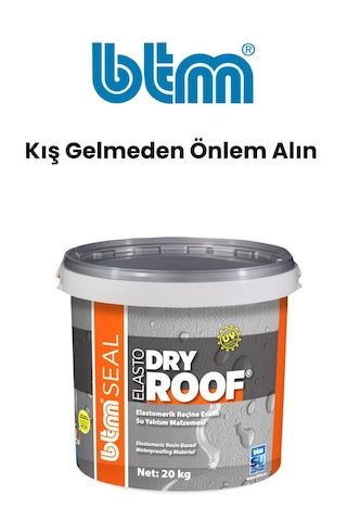 Seal Elasto Dry Roof Reçine Esaslı Su Yalıtım Malzemesi Beyaz 20 Kg