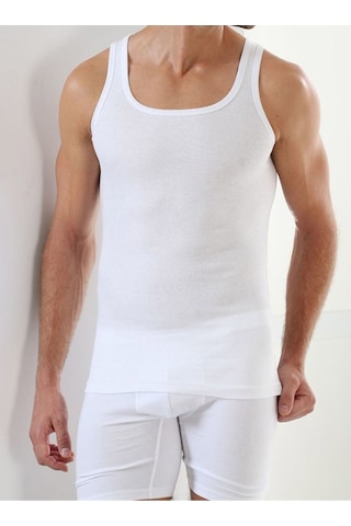 Moon Wear Beyaz 3'lü Sporcu Erkek Atlet Ribana-sismen07 Beyaz
