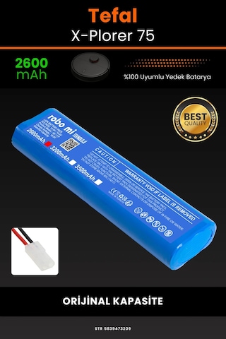 Tefal X-plorer Serie 75 2600mAh Robot Süpürge Bataryası