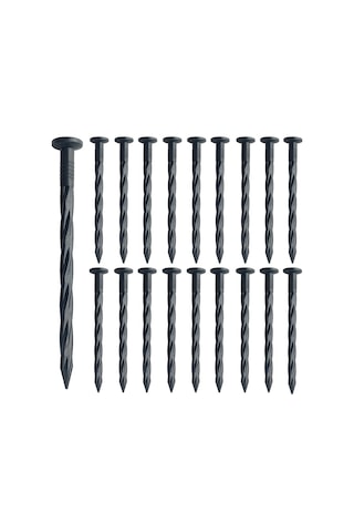Aoipend 150'li Paket Plastik Kenar Çivisi, Spiral Naylon Peyzaj Çapa Çivileri, 20 Cm Bahçe Peyzaj Kazıkları, Çim Kaldırıcı Kenarı İçin Ot Bariyeri, Yapay Çim Siyah Sku: Smgstk3facd69adf
