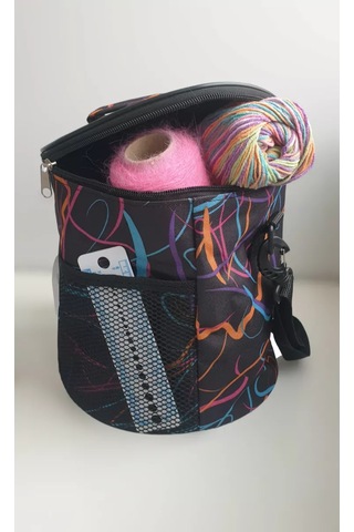 Scandi Dom Projeden Yapılan Çorba Topu Şeklindeki Örgü Ve El İşleri Çantası 219300569