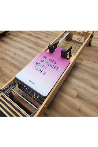Pembe Beyaz Reformer Mat Pilates Matı Pembe Beyaz