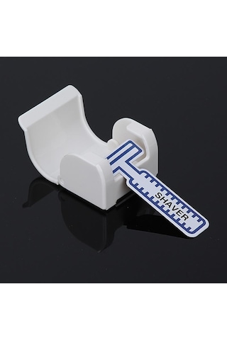 Beyaz Viskon Manuel Tıraş Makinesi Askılı Depolama Rafı Kılıfla Beyaz