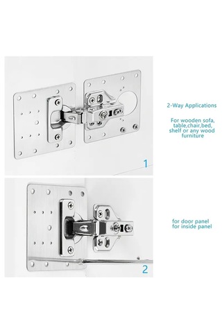 Paslanmaz Çelik Menteşe Onarım Plakası Hırdavat Ürün