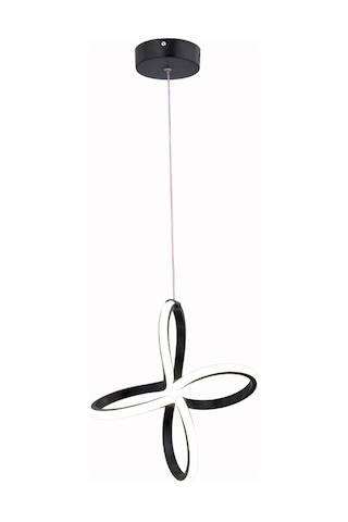 Lily Tek Top Led Sarkıt Avize,siyah,3 Renk Yanabilen Led Avize, Modern Salon Oda Led Avize