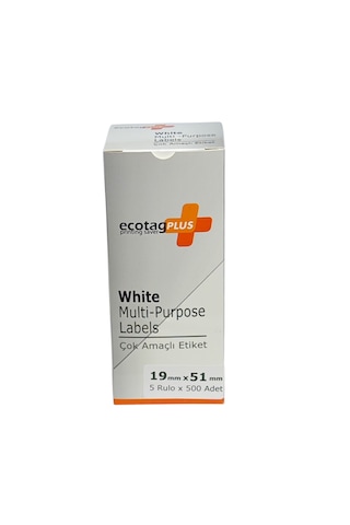 Ecotagplus Dymo Muadili Etiket - 19 Mm X 51 Mm - 5 X 500 Adet - Eko Paket - 11355 1