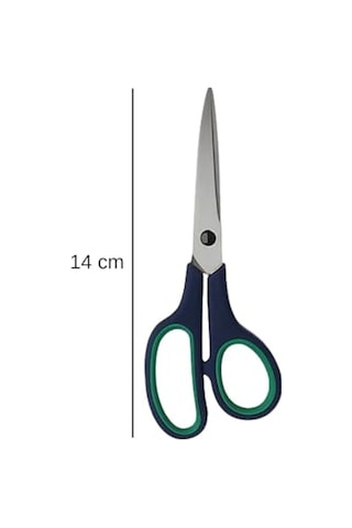 14 Cm Paslanmaz Çelik Makas Ergonomik Saplı, Keskin, Çok Amaçlı Kullanım