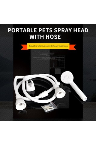 Kosona Jk-5000 Beyaz El Tipi Duş Başlığı Seti: Evcil Hayvan Yıkama, Saç Yıkama, Araç Yıkama İçin 1m Hortum Ve Ayaklı + Üç Yollu Ayna Diğer