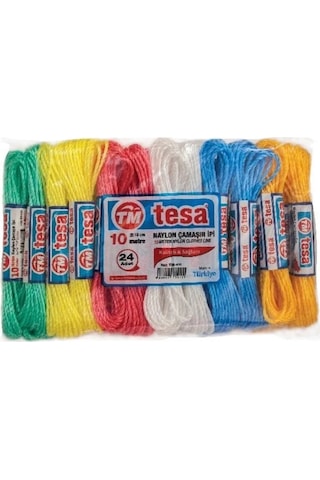 Temsan 10 Metre Naylon Çamaşır İpi 24'lü Açık Gri