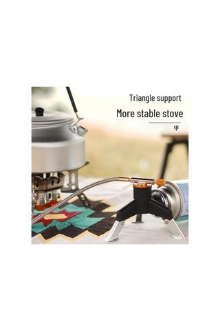 "kendinden Kilitli Bakır Çekirdekli Kamp Sobası Gaz Dönüştürücüsü" Siyah