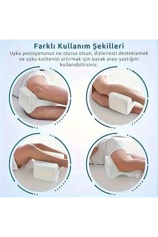 Visco Ortopedik Bacak Arası Yastığı Hamileler İçin Destek Minderi Bel, Bacak Ve Kalça Hassasiyetsı İçin Genel