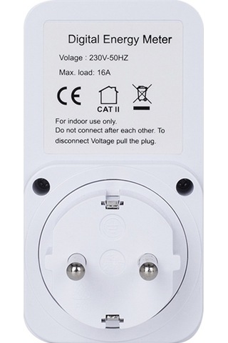 Ulzyvf Lcd Ekranlı Elektrik Kullanım Ölçer, Watt Kwh Maliyet Analizörü, 230v Eu Fişli