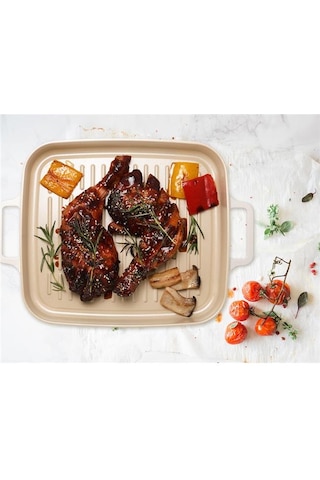 Neoflam Fika Dikdörtgen Alüminyum Grill Tava 28 CM