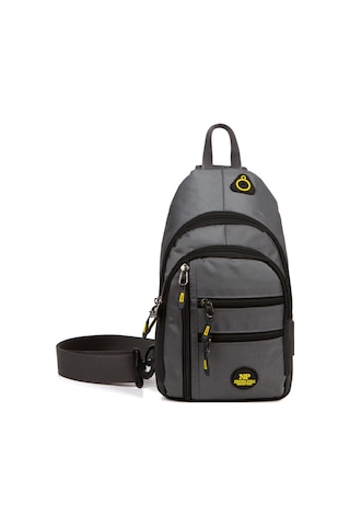 Newish Polo Body Bag Usb Çıkış Çapraz Göğüs Ve Sırt Çantası-gri Gri