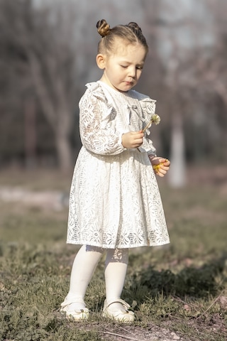 Kız Bebek Elbise Kız Çocuk Elbise Doğum Günü Parti Düğün Elbise Uzun Kol Astarlı Dantelli Bebek Giyim 001