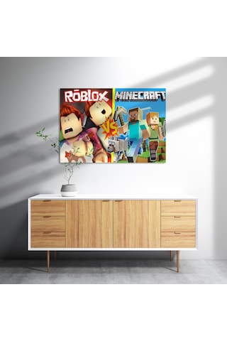 Cakasepetim Roblox Ve Minecraft Çizgi Film Görseli Ahşap Mdf Tablo