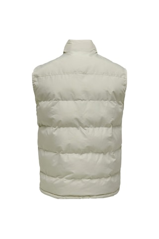 Only & Sons Onsjake Quılted Vest Otw Ekru 001