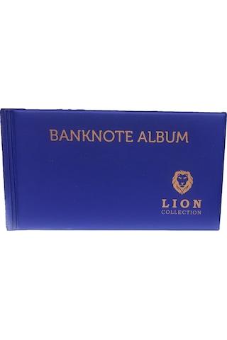 Lion Marka Kağıt Para Albümü - 20 Sayfa Mavi