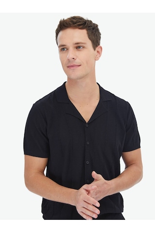 Siyah Regular Fit Casual Gömlek Siyah