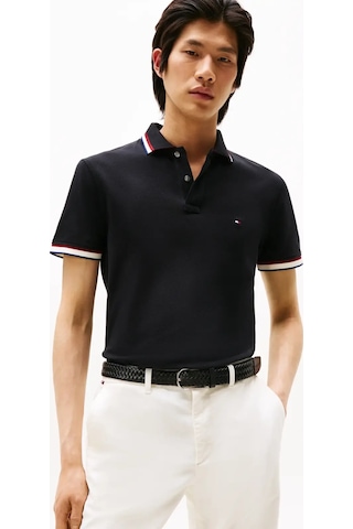 Tommy Hilfiger Cuff Interest Slım F, Bds Siyah Erkek Polo Yaka T-shirt