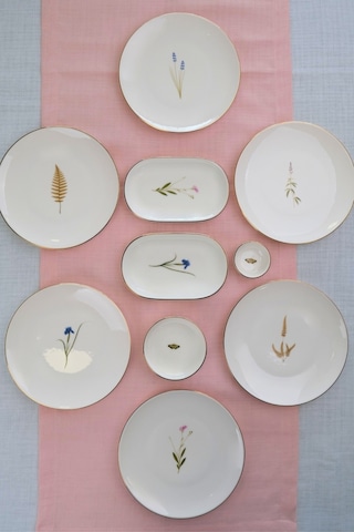 Tabak Evi Porselen Natura Karma Altın Yaldız Kahvaltı Takımı 6 Kişilik 14 Parça Çok Renkli