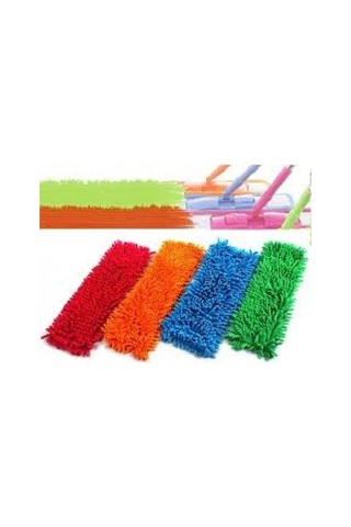 Paspas Yedeği Mikrofiber Makarna Mop Paspas Yedeği 50 Cm Çok Renkli