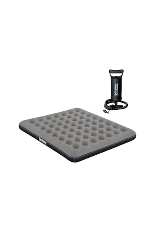 Bestway Ultra King 3 Kişilik Şişme Yatak Ve Manuel El Pompalı 203x183x22cm 671hc Bw148 Gri