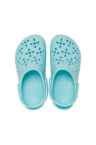 Crocs Classic Floral Cut Out Clog K Çocuk Sandalet 210943-4pd Mavi