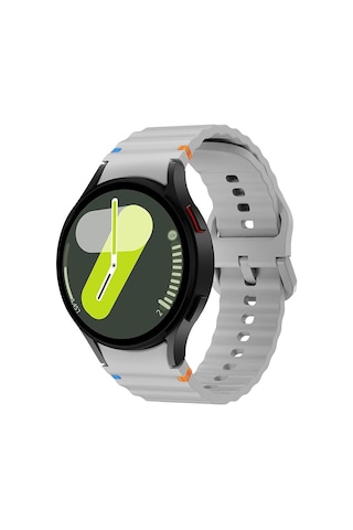Huawei Watch Gt4 Gt5 41mm Gt5 Pro 42mm Üniversal Akıllı Saat 18mm Kordon Dekoratif Örgü Çizgili Spor Silikon Kayış