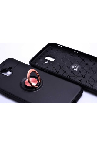 Samsung Uyumlu Galaxy J6 Plus Kılıf Zore Ravel Silikon Kapak Kırmızı