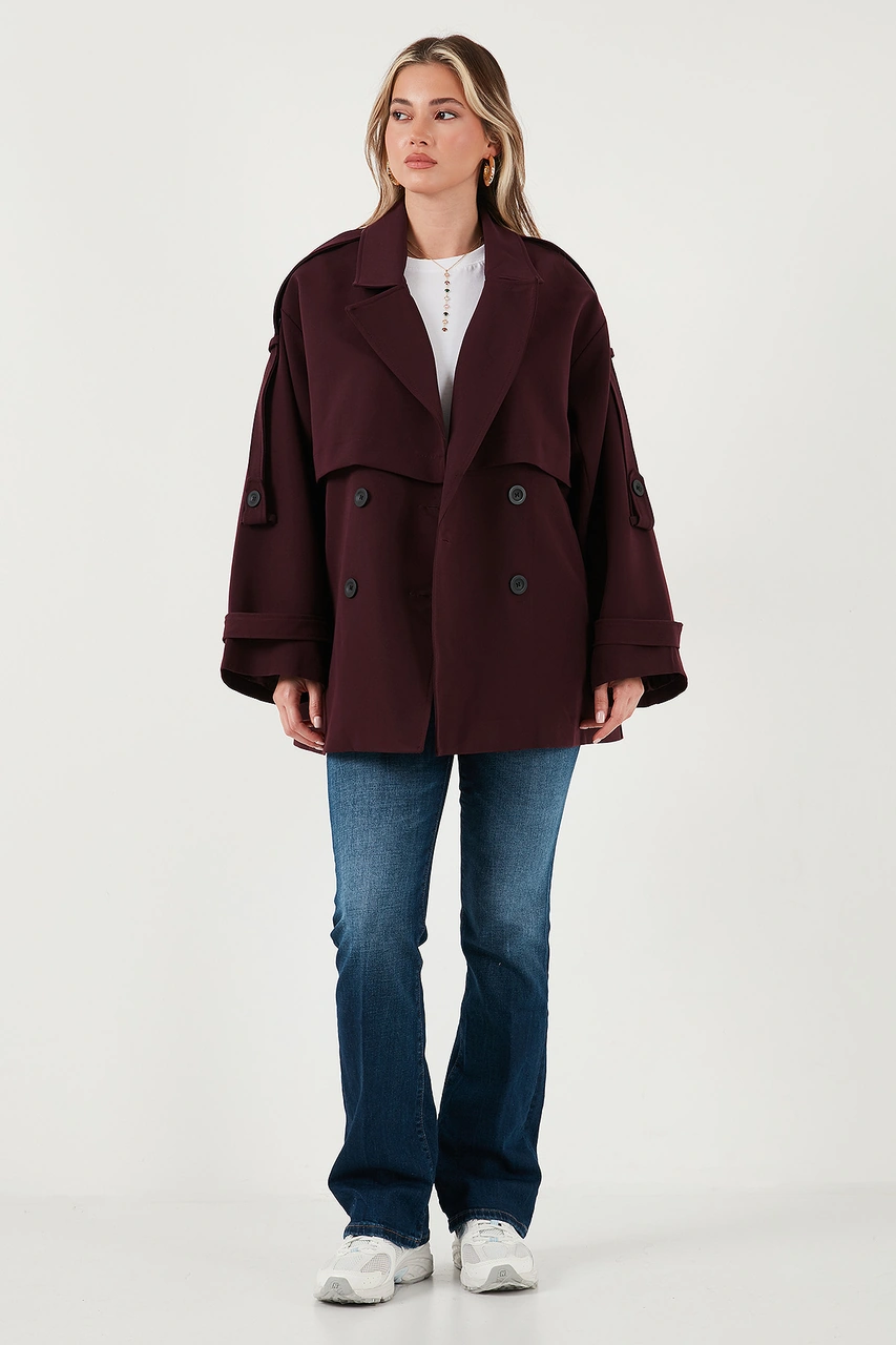 Lela Bayan Trençkot 6839580 Mürdüm Mürdüm