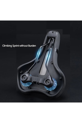 Motion003 Phoenix Bisiklet Koltuğu 2 Yüksek Elastik Silikon Dolgulu Sıfır Basınç Bellek Teknolojili Rahat Su Geçirmez Nefes Alabilen Bisiklet Yastığı Şık Siyah Altın