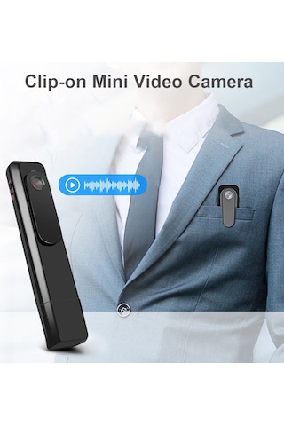 1080p Video Kamera Klipsli Mini Kamera Video Ses Kaydedici Usb Cep Kamerası Dahili Lityum Pil Tek Tuşla Hızlı Kayıt Ev Ofisi İçin