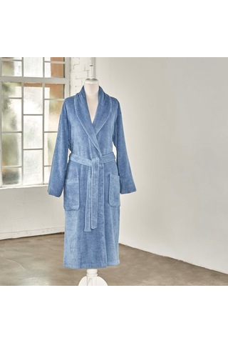 Linens Soft Pamuk Bornoz Mavi M Koyu Mavi