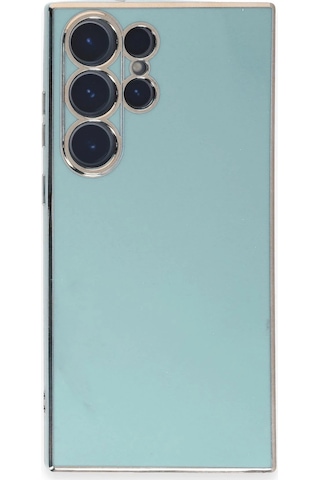 Gld-spt- Newface Samsung Uyumlu Galaxy S23 Ultra Kılıf Volet Silikon - Açık Yeşil