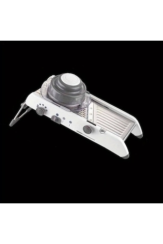 Dashanshop 18 Cesit Ayarlanabilir Mandolin Rende Beyaz Paslanmaz Celik Sebze Julienner Patates Kesici Profesyonel Guvenli Dilimleyici 1 Parça