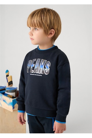 Mayoral Erkek Çocuk Baskılı Sweat Blue Black 4456 Siyah