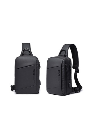 Ebitda Bange Outdoor Usb Şarj Portlu Tek Omuz Çantası Siyah 19x8x30cm 0.57kg Kapasiteli Oxford Bezi Siyah