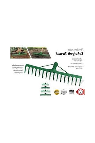 Metal Bahçe Tırmığı, 12 Diş İle Etkili Toprak Ve Çim Bakımı İçin