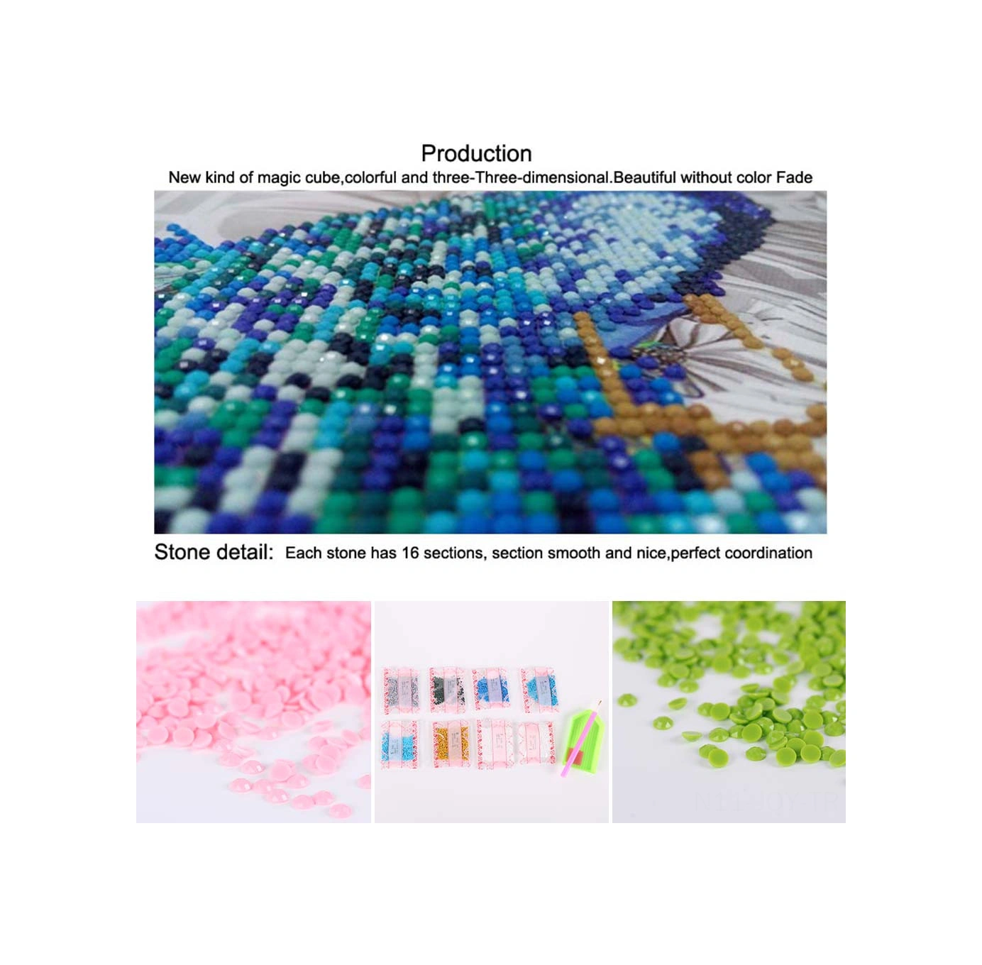 Youmex 25x30cm Kısmi Delikli Kanvaslı, Kristal Ve Özel Şekil Pırlanta, Çerçeve Yok, Tam Set Dıy Pırlanta Boyama A-ı Renk Seçenekli