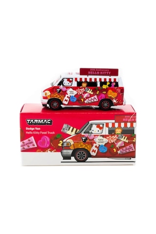 Tarmac Works 1/64 Dodge Van Hello Kitty Food Truck Çok Renkli