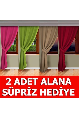 Smart Tek Parça Fon Perde 80 X 270 Cm Dekoratif Kumaş Perde