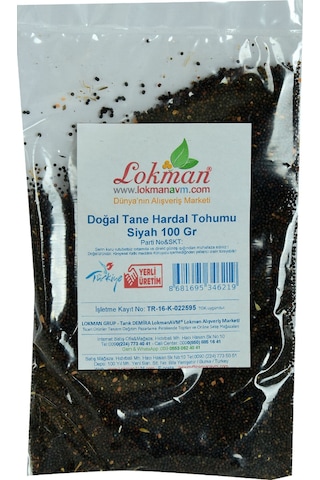Lokman Avm Hardal Tohumu Siyah Doğal Tane 100 G